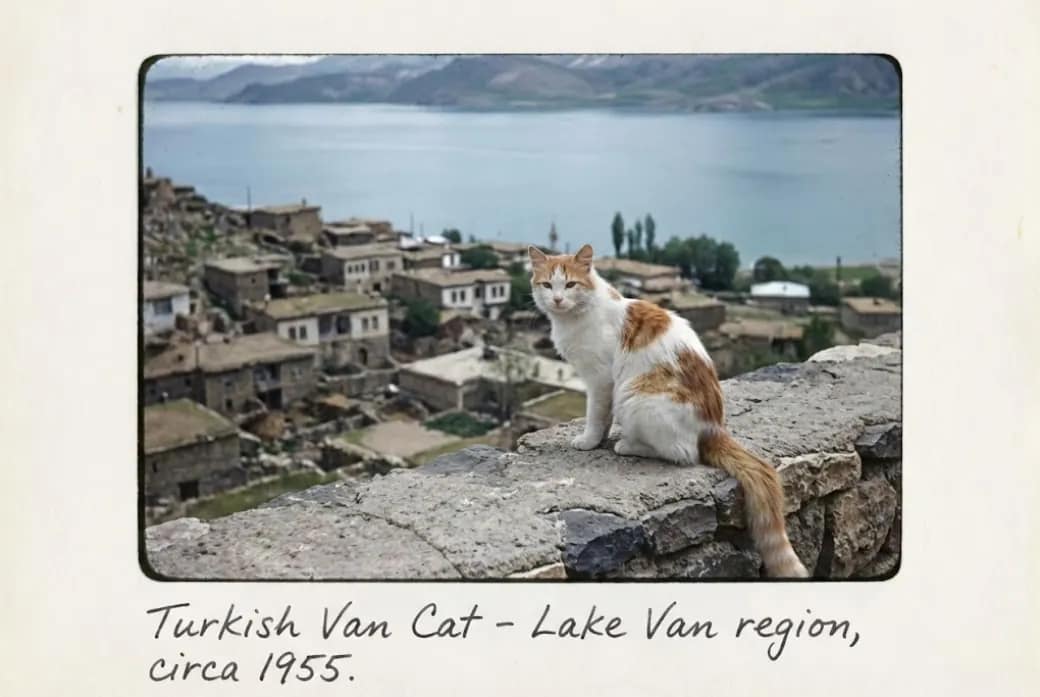 Turkish van cat in 1955