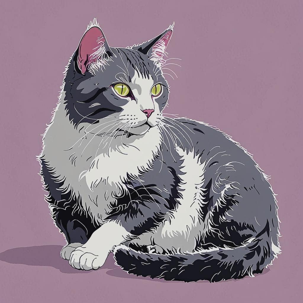 La gata acaba de empezar el embarazo.