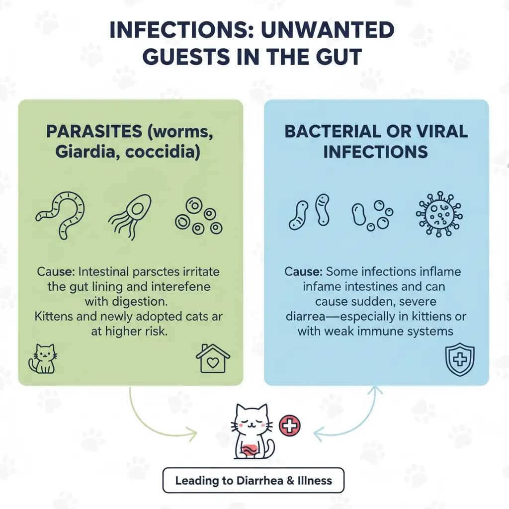 Cat Diarrhea in infections factors