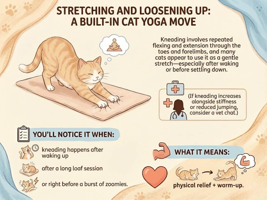 cat stretching and loosening up