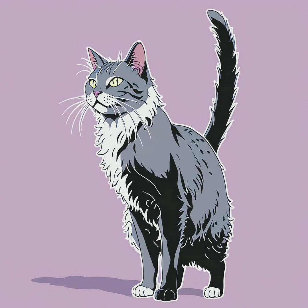 Ein Katzenohr, hoch und stolz erhoben