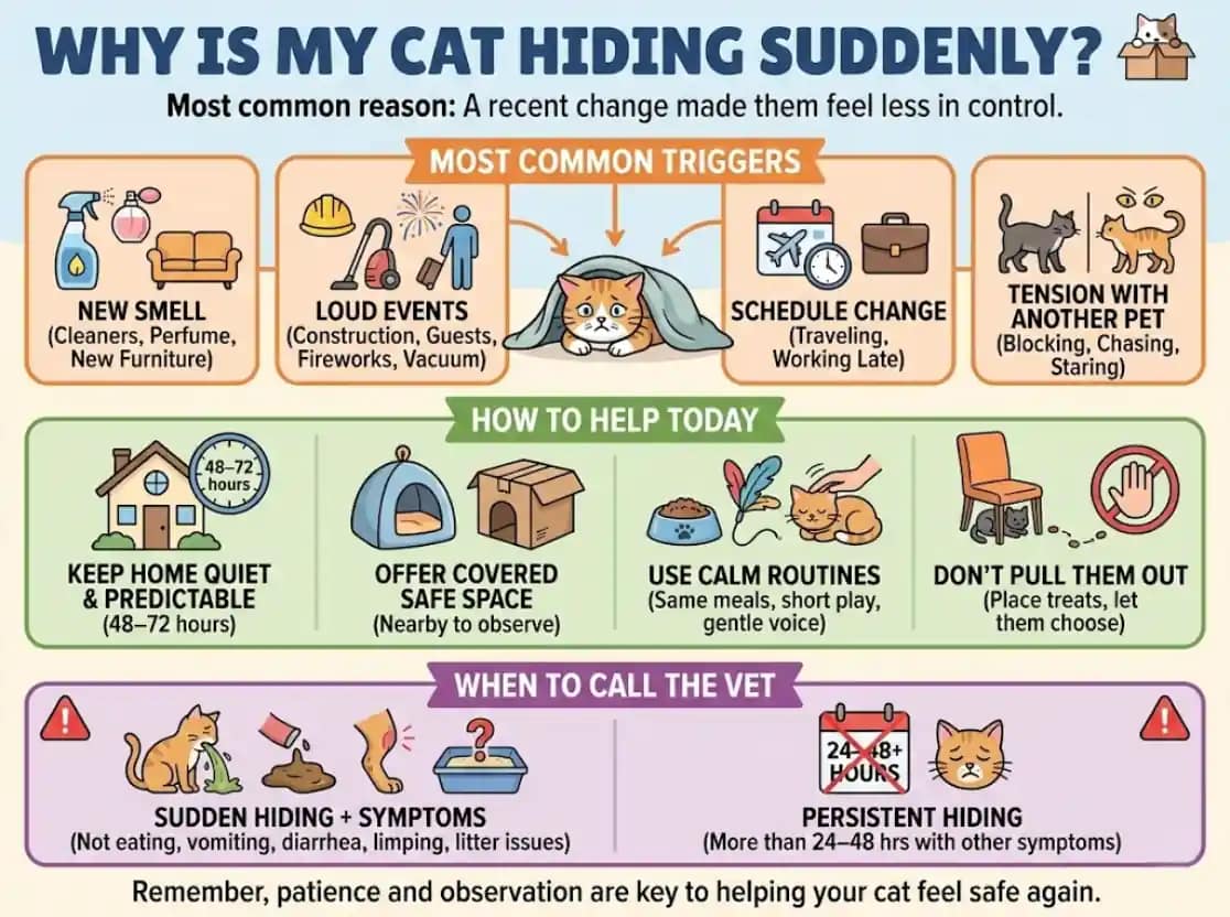 Why Is My Cat Hiding Suddenly