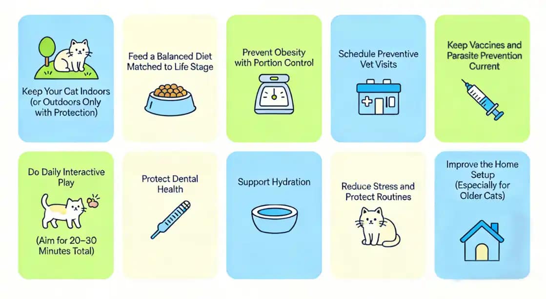 10 ways to help your cat live longer