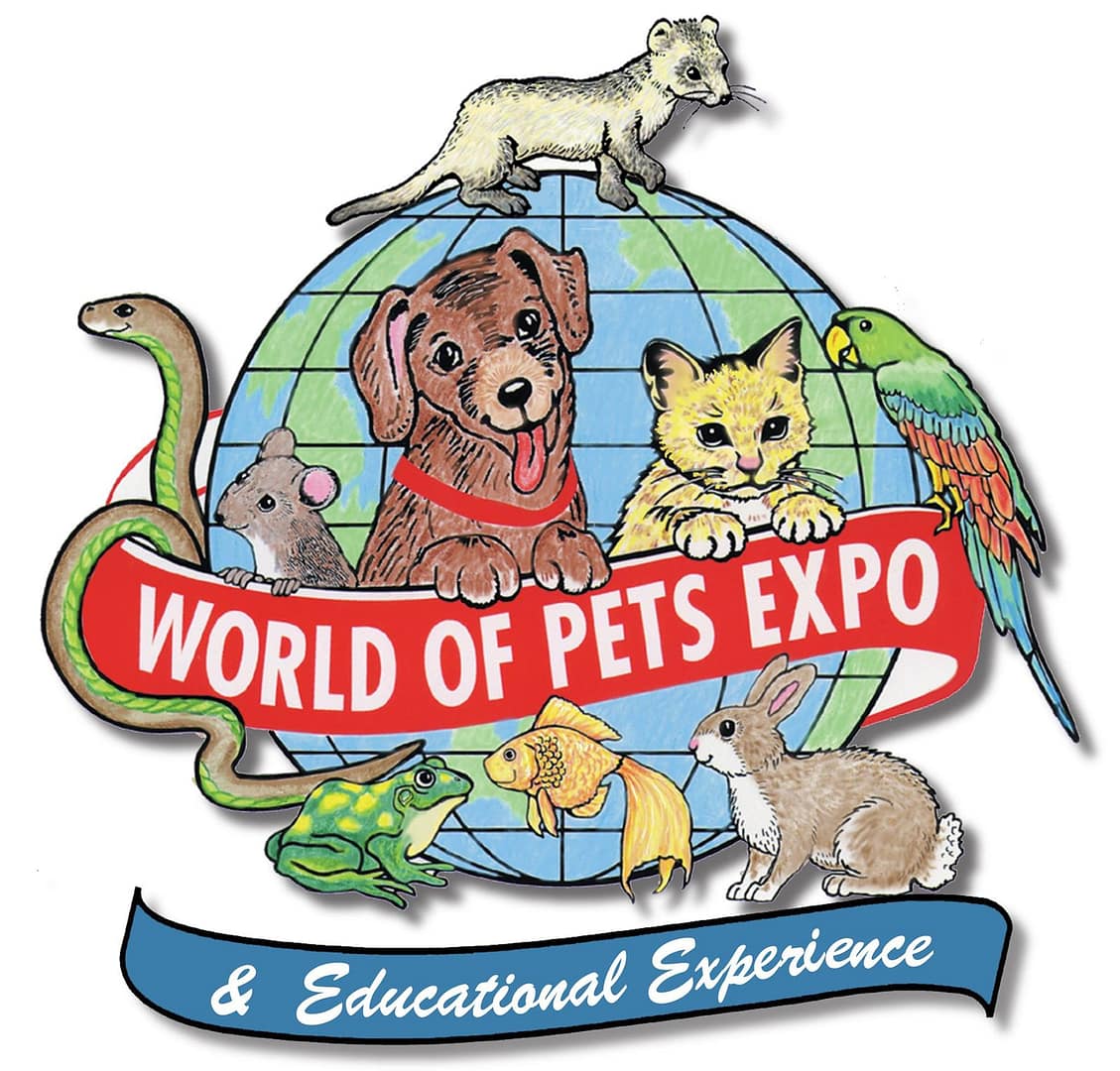 World of Pets Expo poster-style artwork featuring multiple animals