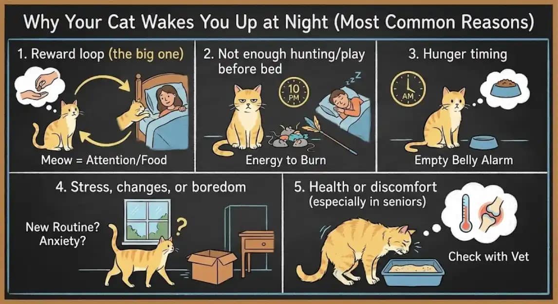Why Your Cat Wakes You Up at Night