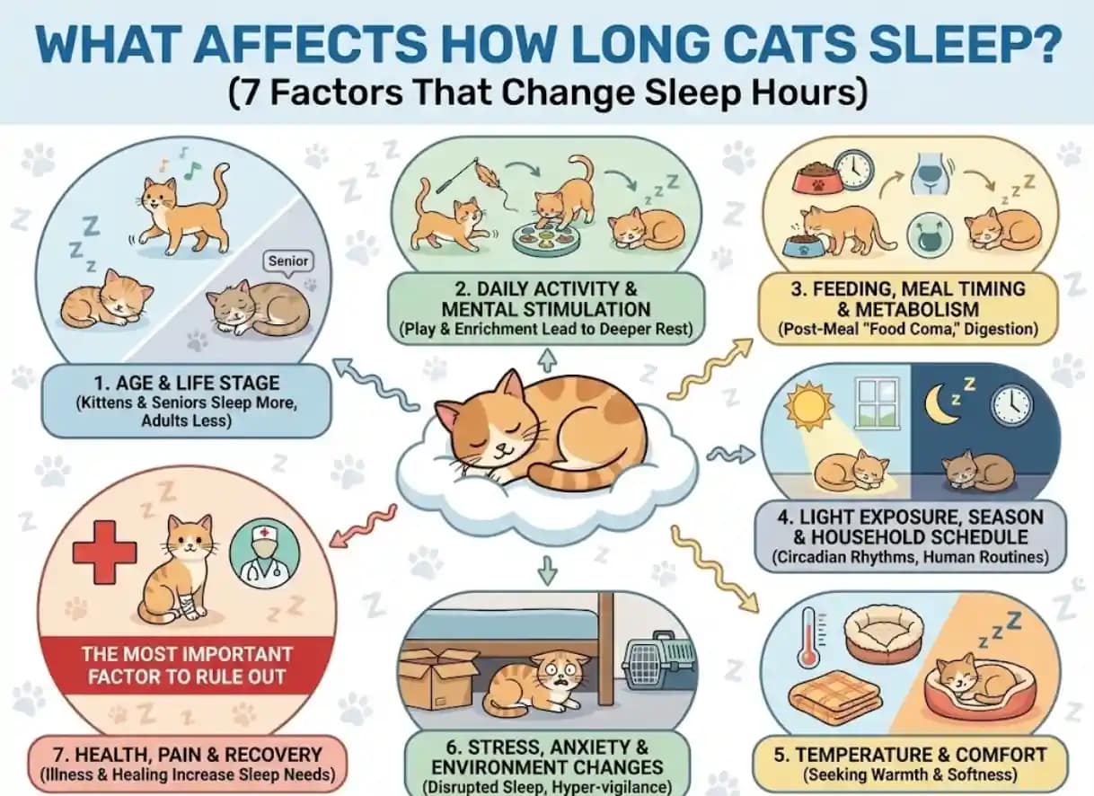 What Affects How Long Cats Sleep