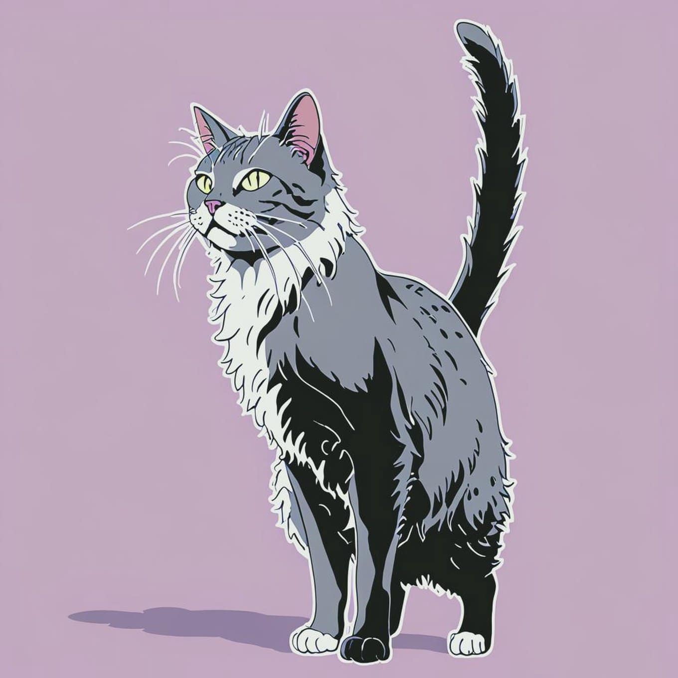 A Cat's Tail Held High and Proud